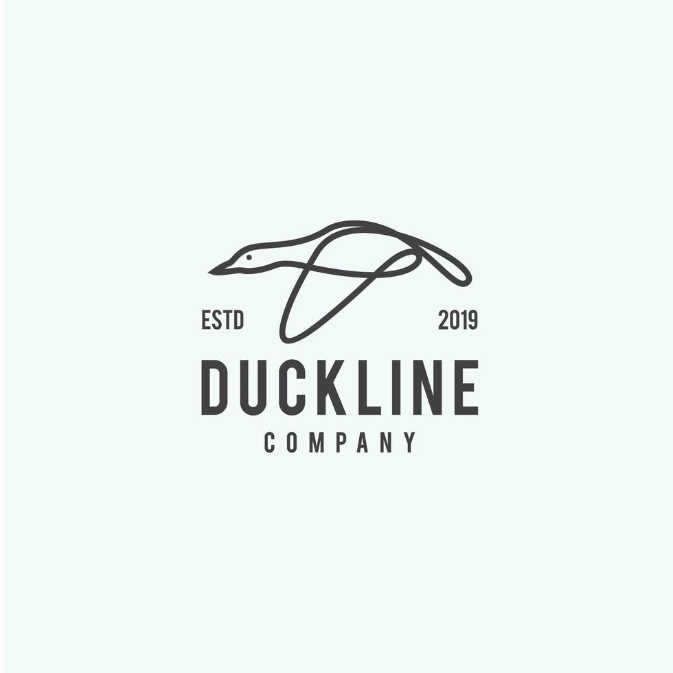 Flying Duck Logo Design Template Inspiration - Vector