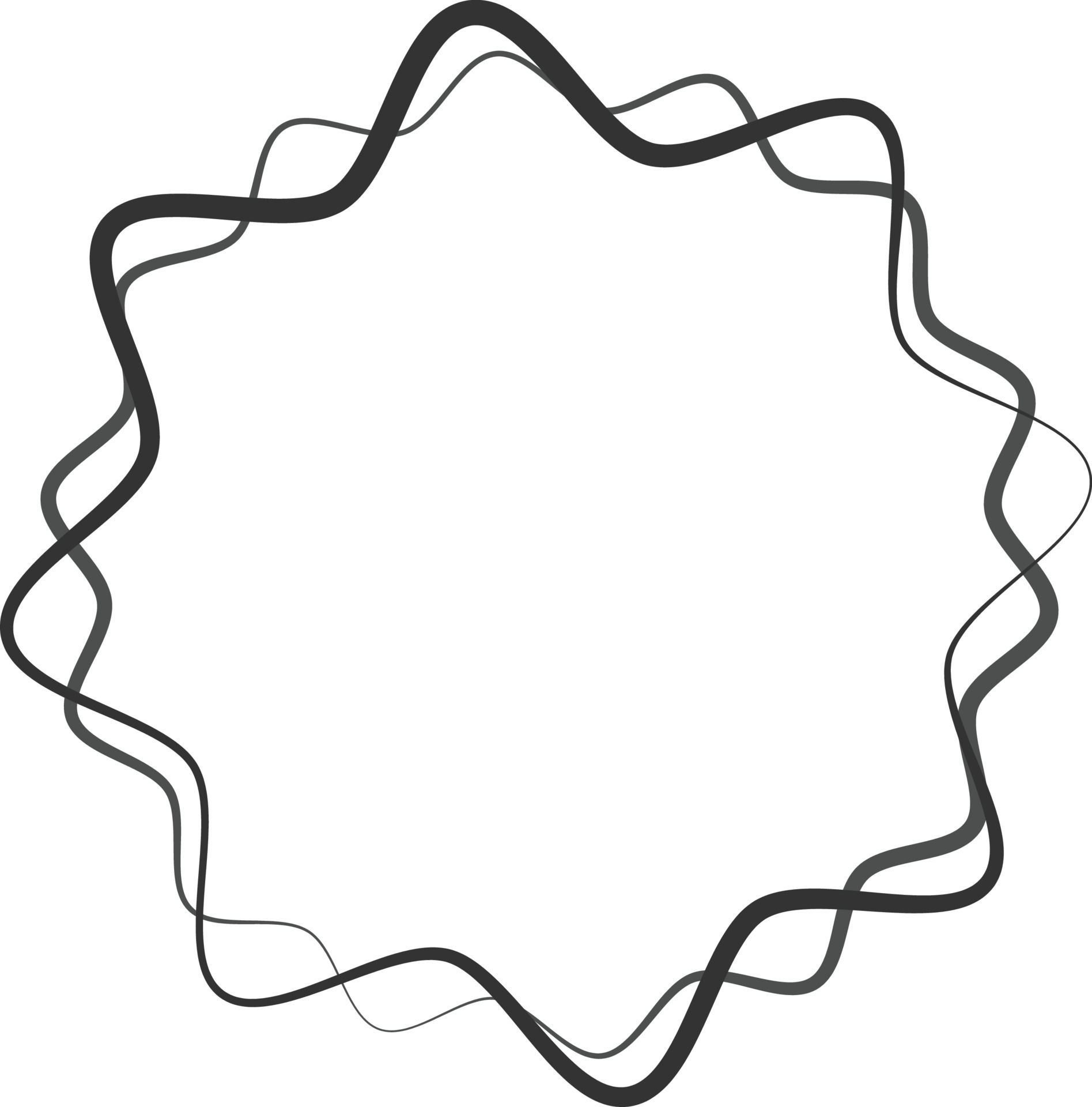 Frame of wavy circles overlapping together 14762569 Vector Art at Vecteezy