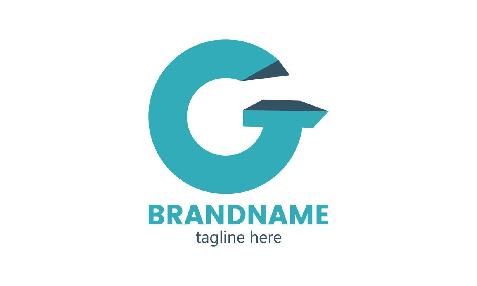 vector inicial del logotipo de la letra g. diseño de ilustración de plantilla de logotipo de letra g. letra g geometría logo vector imagen