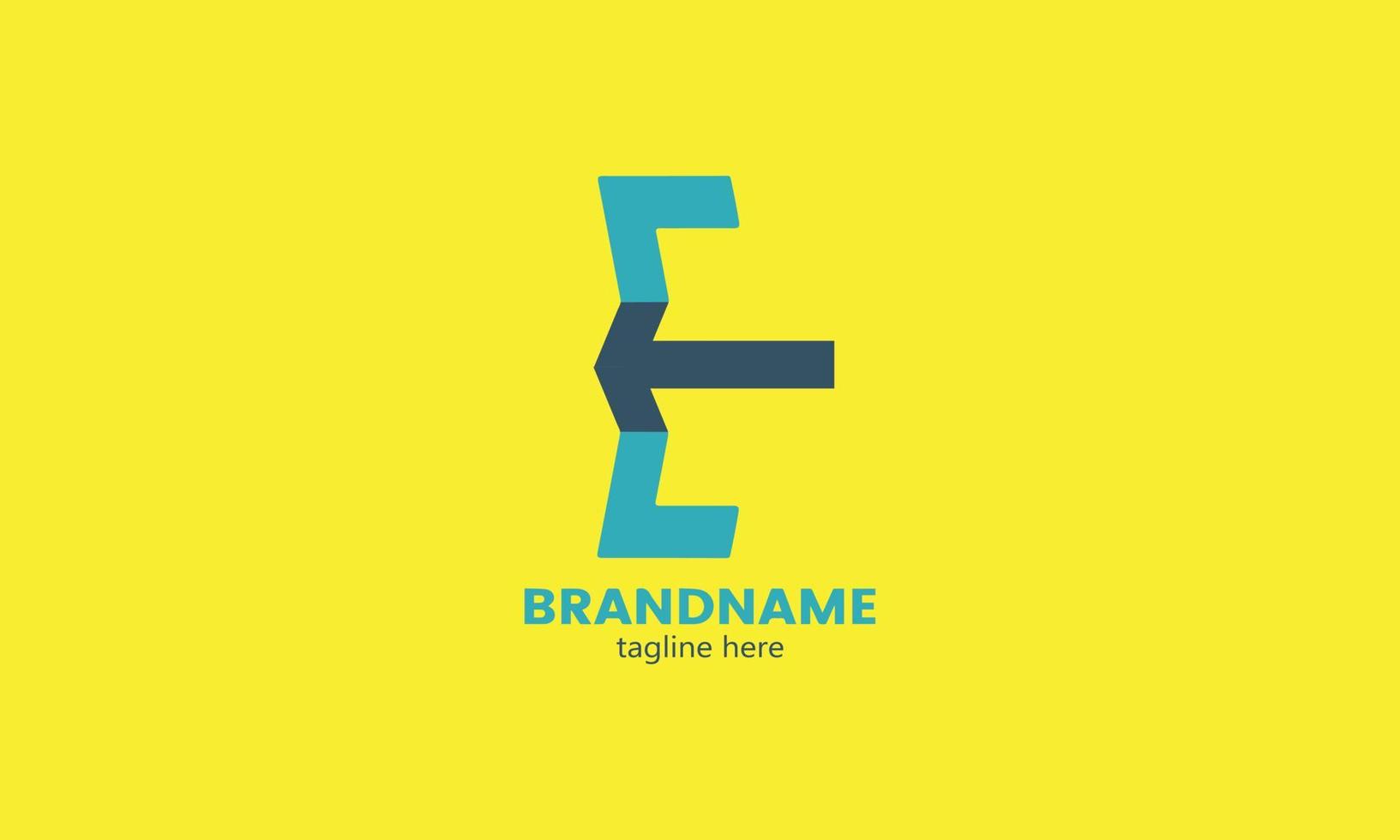 Illustration of the letter E with the left arrow key. Initial E letter logo. Flat Vector Logo Design Template Element. Initial E letter logo template, vector icon design.