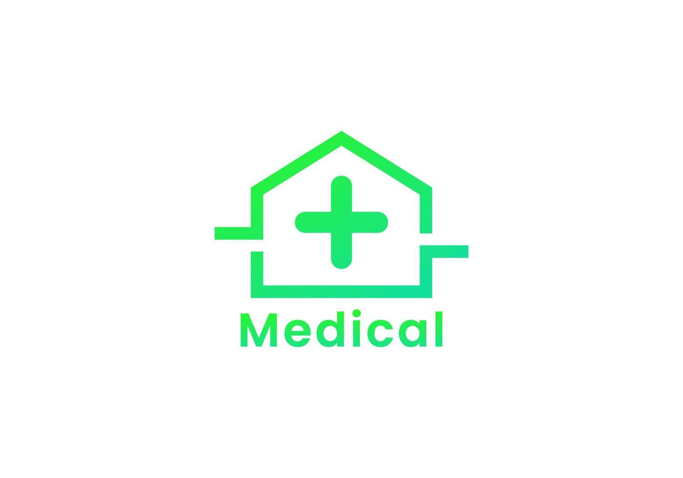 Medical House Icon Logo Design. Hospital Logo Template vector