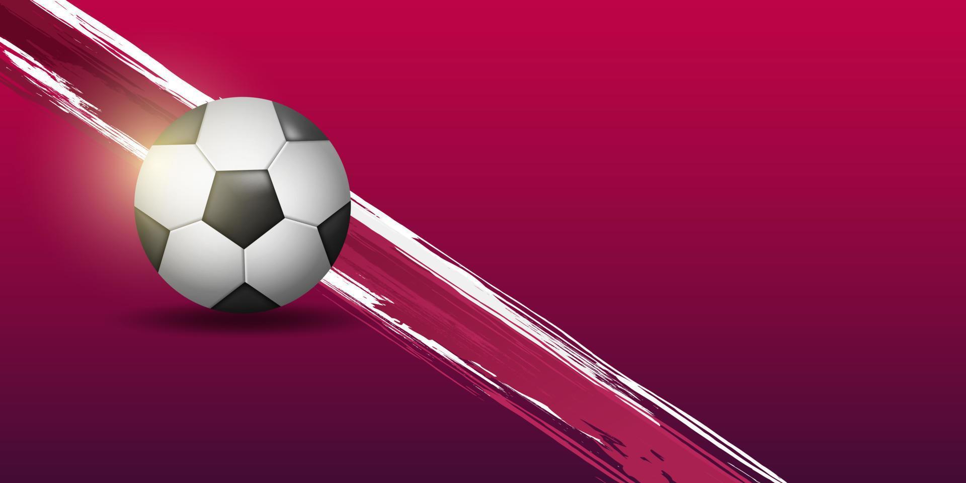 vector de copa mundial 2022, copa mundial fifa o copa mundial qatar. fondo de la copa del mundo qatar con bola 3d combinada con fondo grunge.