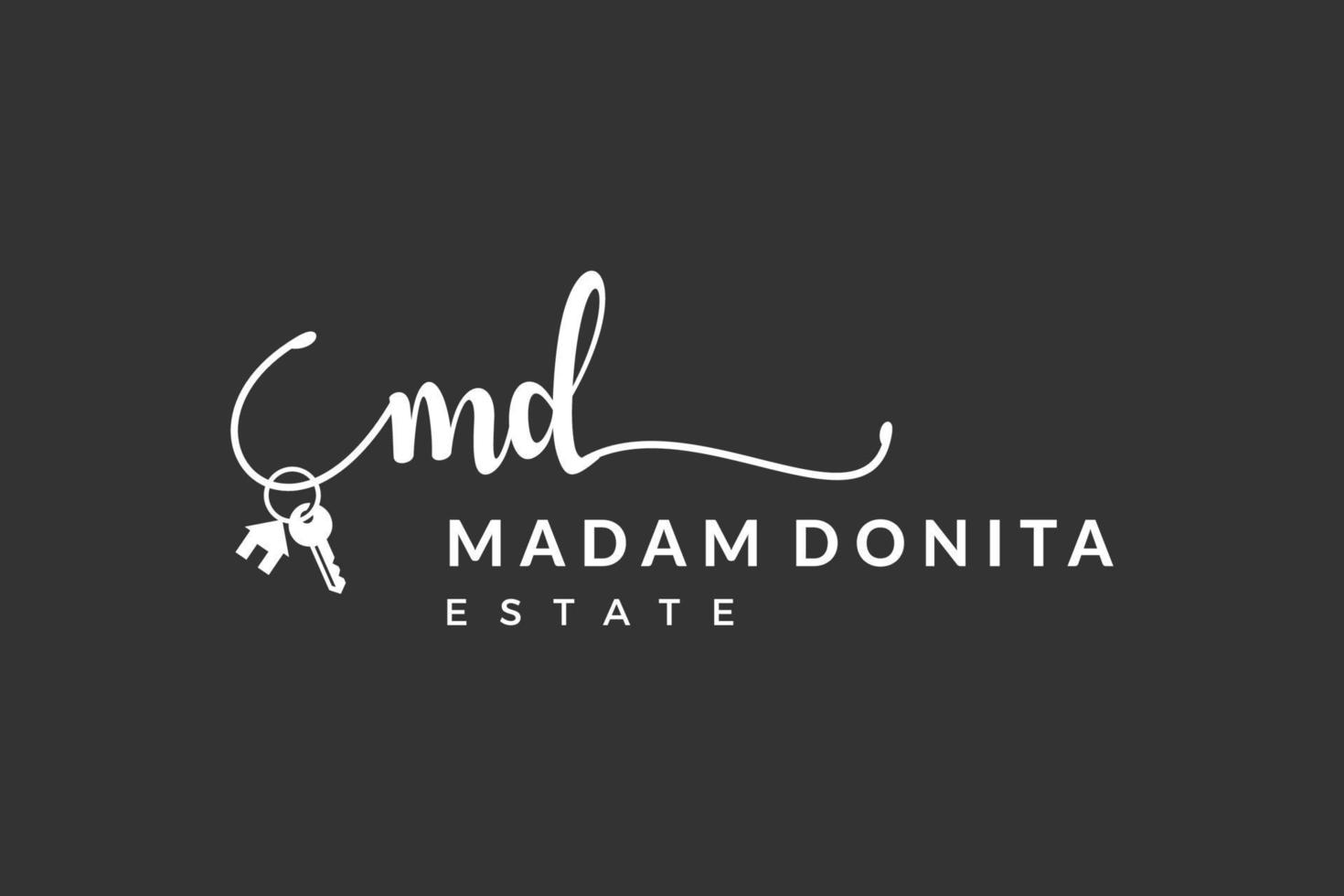 Initial letter MD M logo real estate. Home, house, property, building vector design collection