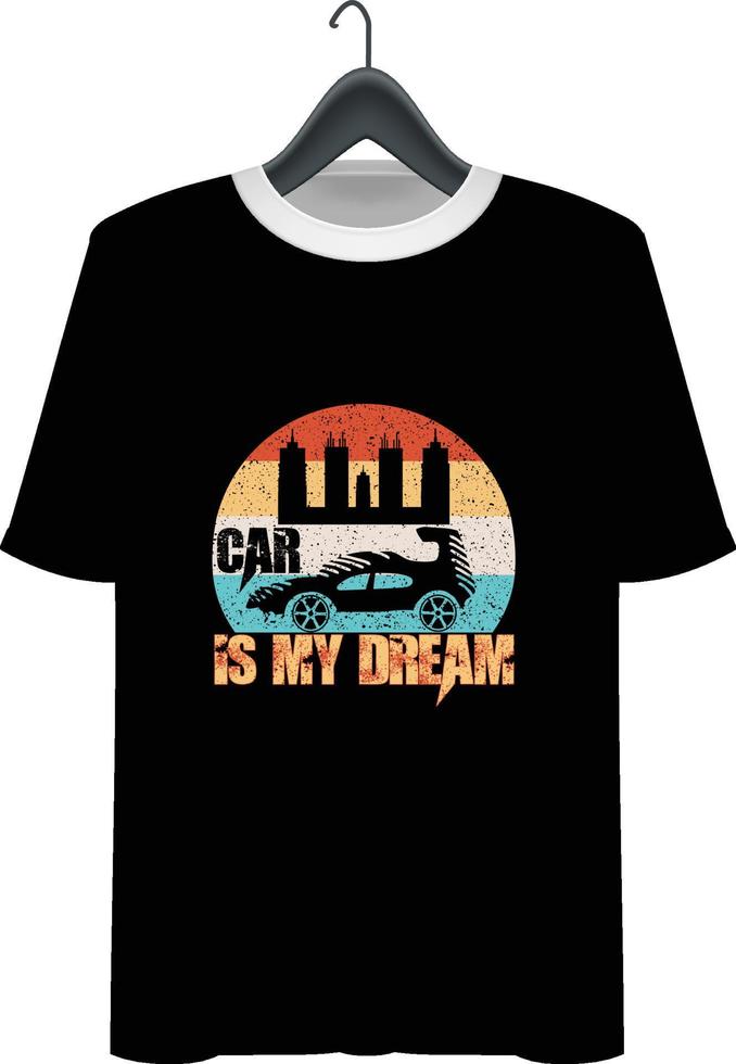 Car t-shirt design vector