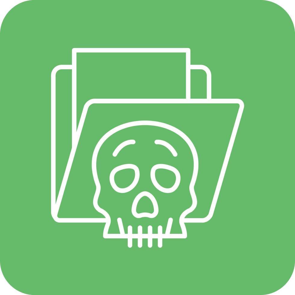 Folder Hacked Line Round Corner Background Icons vector