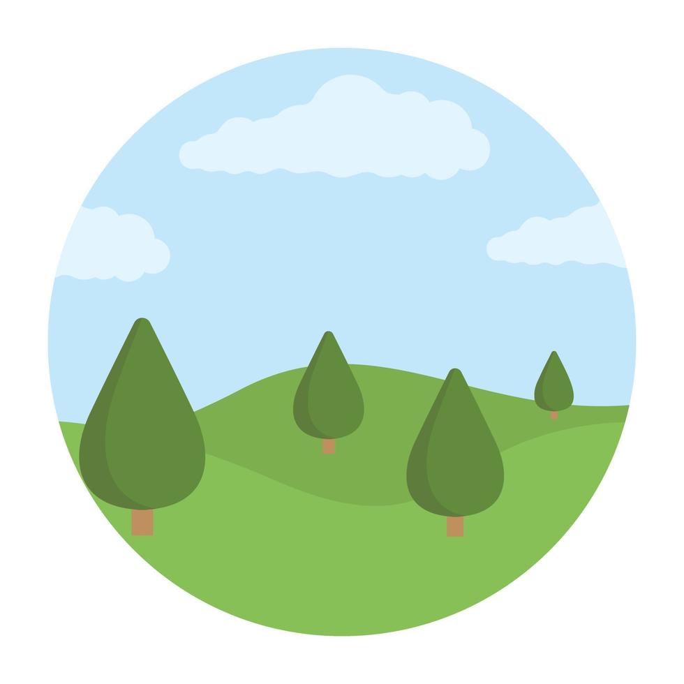 Trendy Meadow Concepts vector