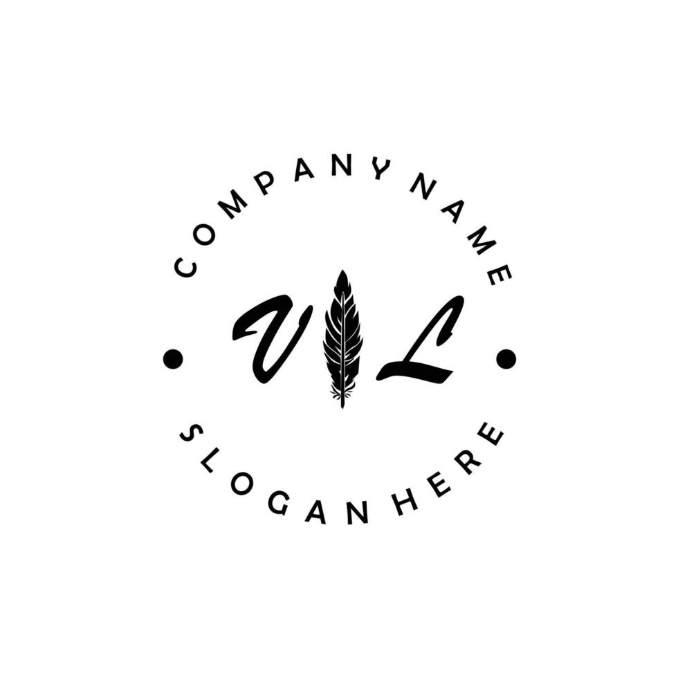 Initial VL letter logo elegant company brand luxury 14763391 Vector Art