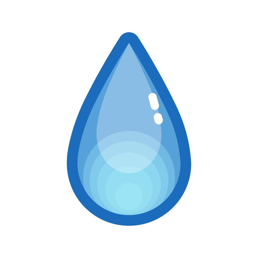 Water drop or tear drop Large size icon for emoji smile vector