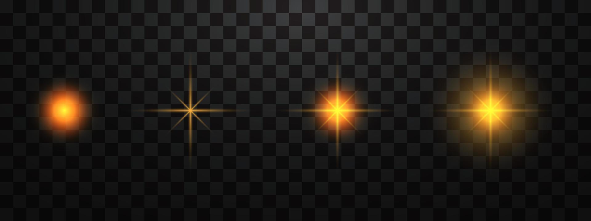 Yellow glowing light effect  for lamp on transparent background vector