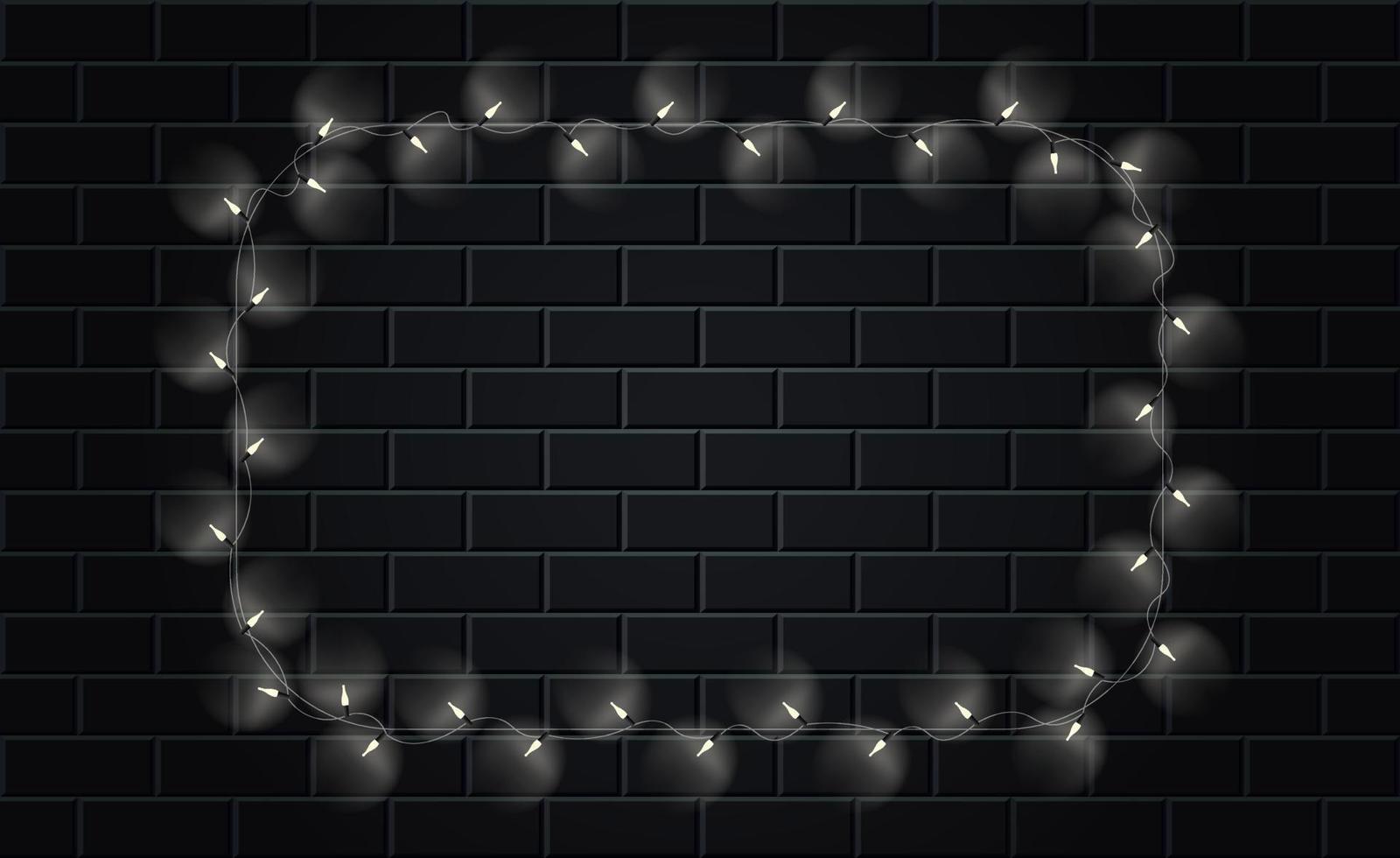 Christmas LED garland with light bulbs for christmas tree vector