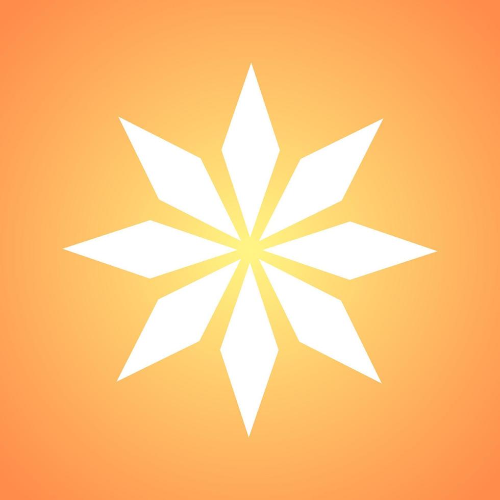 Simple illustration of winter snowflake for Christmas ball and tree vector