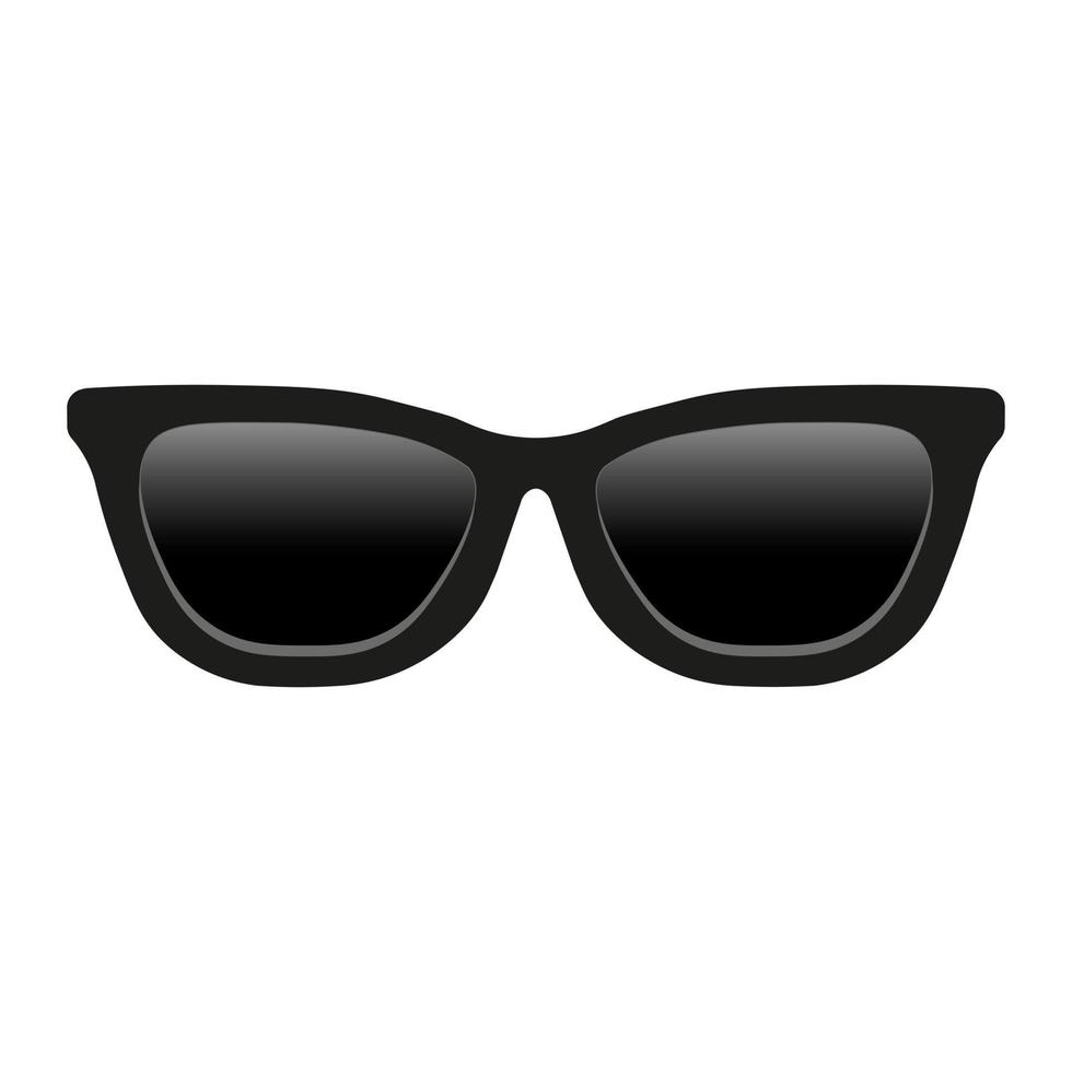 gafas de sol negras icono de gran tamaño para sonrisa emoji vector