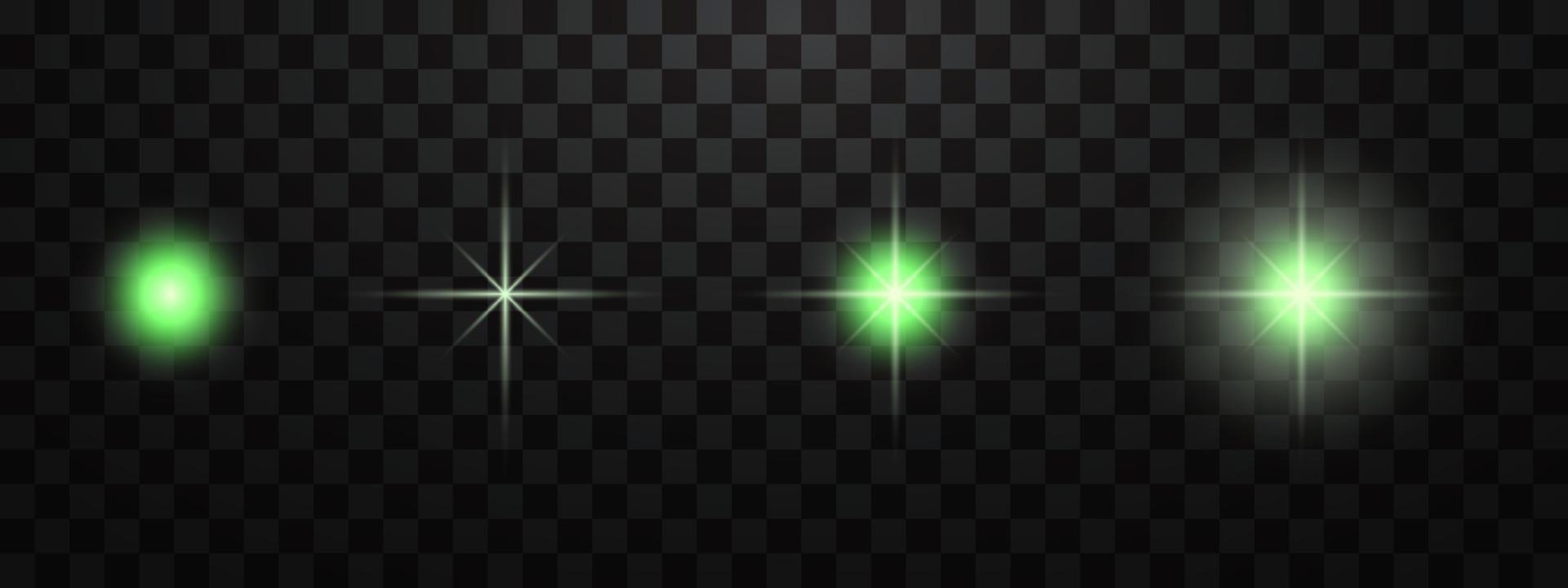 Green glowing light effect  for lamp on transparent background vector