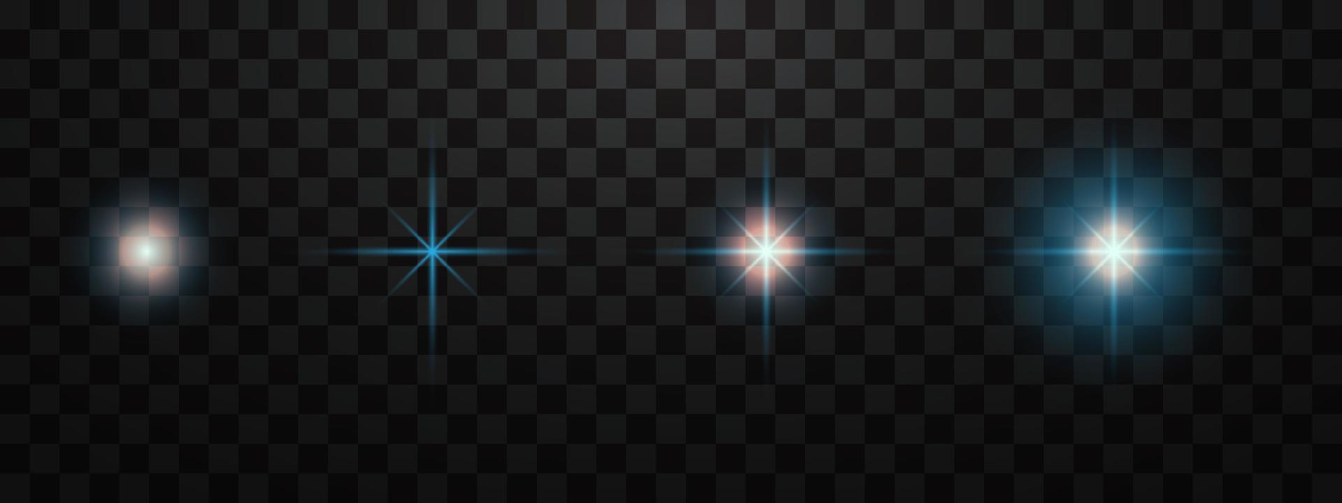 Blue glowing light effect  for lamp on transparent background vector
