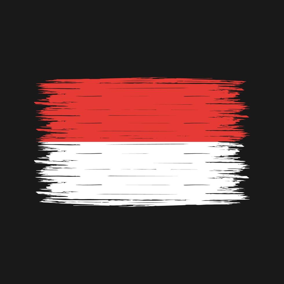 Indonesia Flag Brush vector