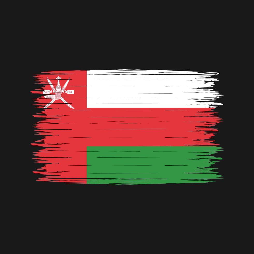 Oman Flag Brush vector