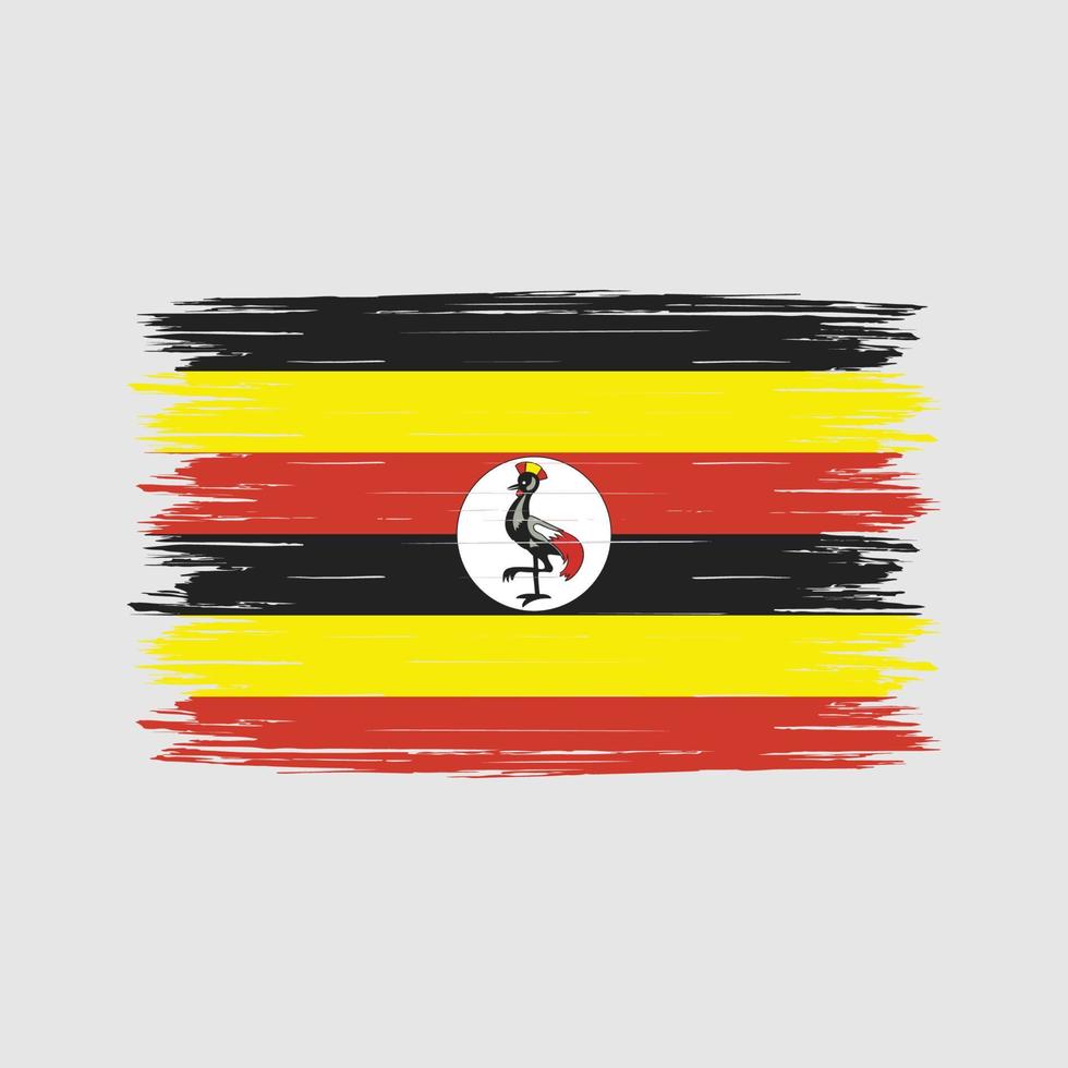 Uganda Flag Brush vector