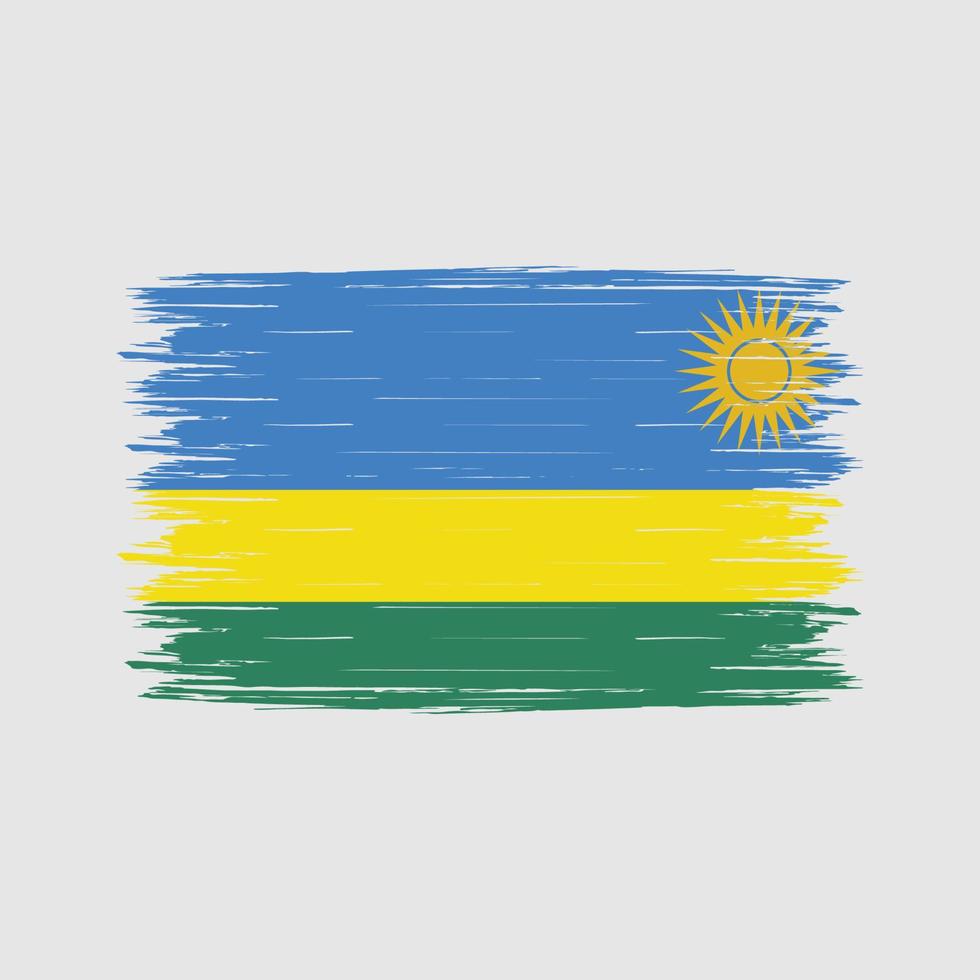 Rwanda Flag Brush vector