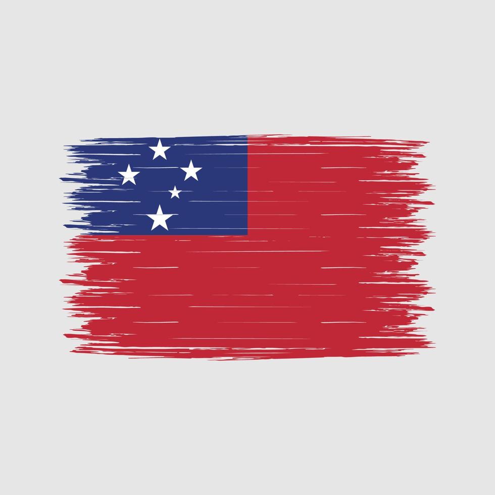 Samoa Flag Brush vector