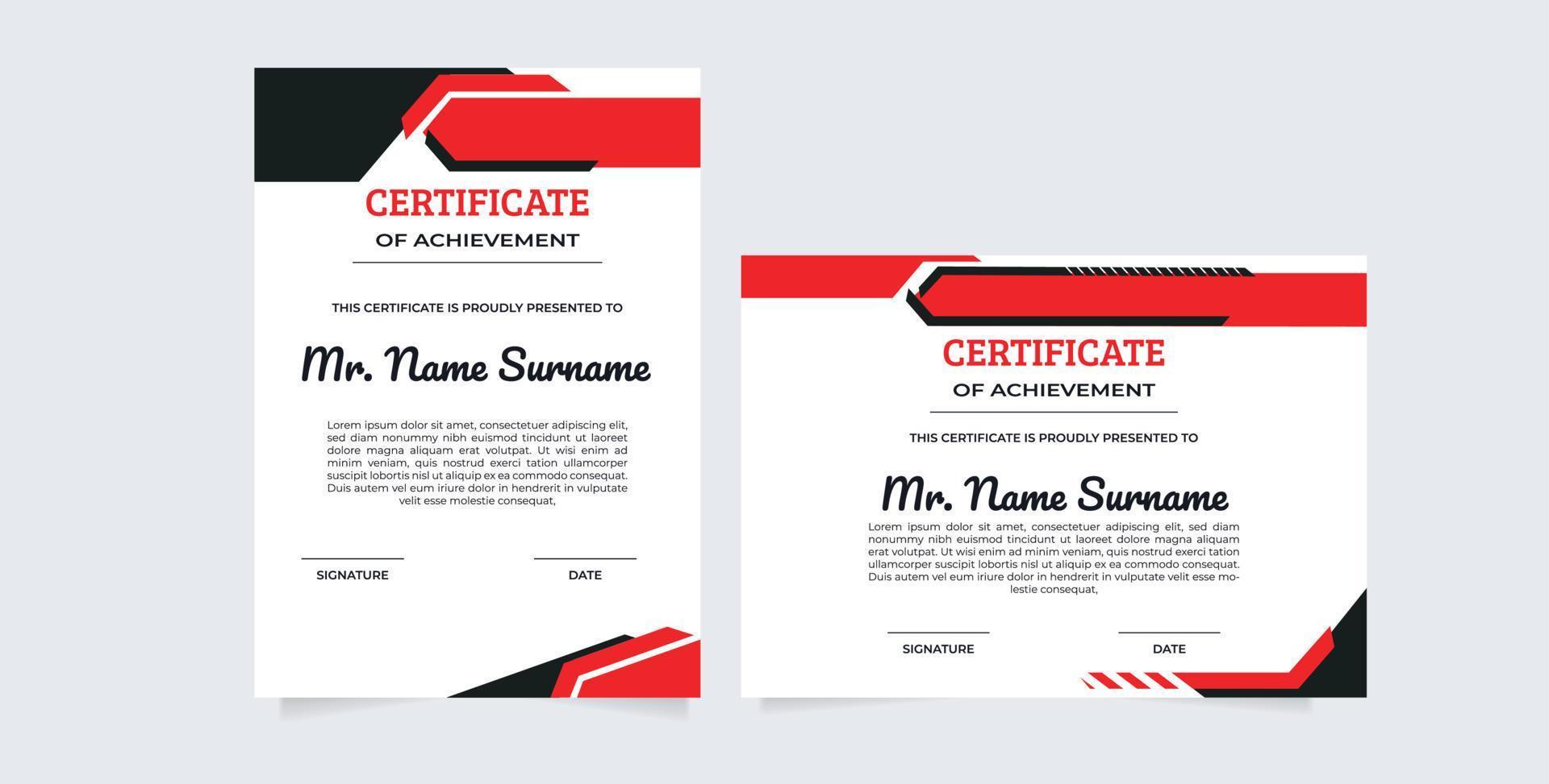 modern certificate template with realistic texture diamond shaped on the ornament and modern pattern background vector