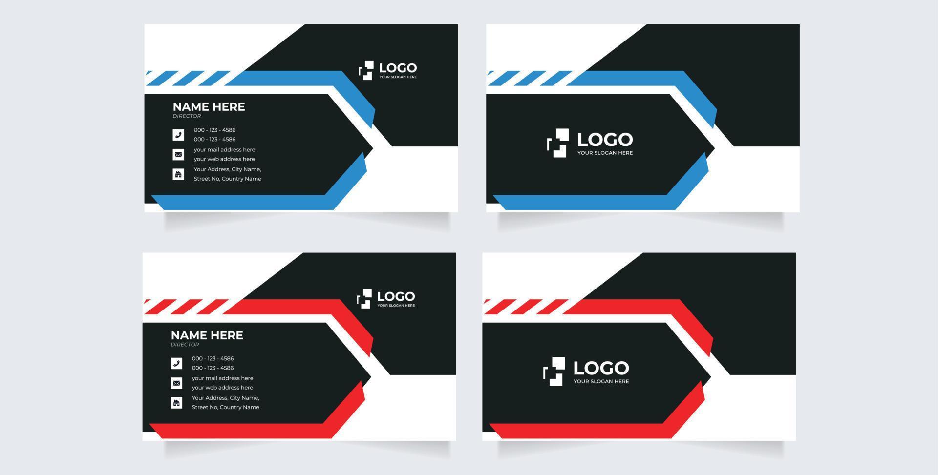 modern creative business card and name card,horizontal simple clean template vector design, layout in rectangle size