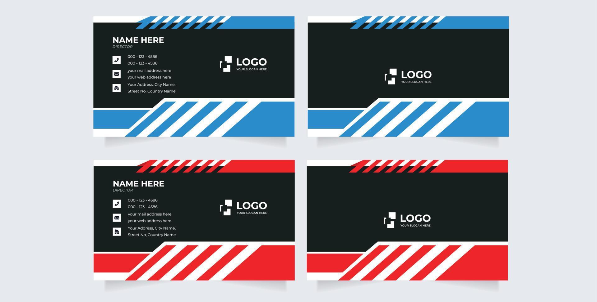 Modern Horizontal business card template design. Business card with photo, business card photography, business card layout vector