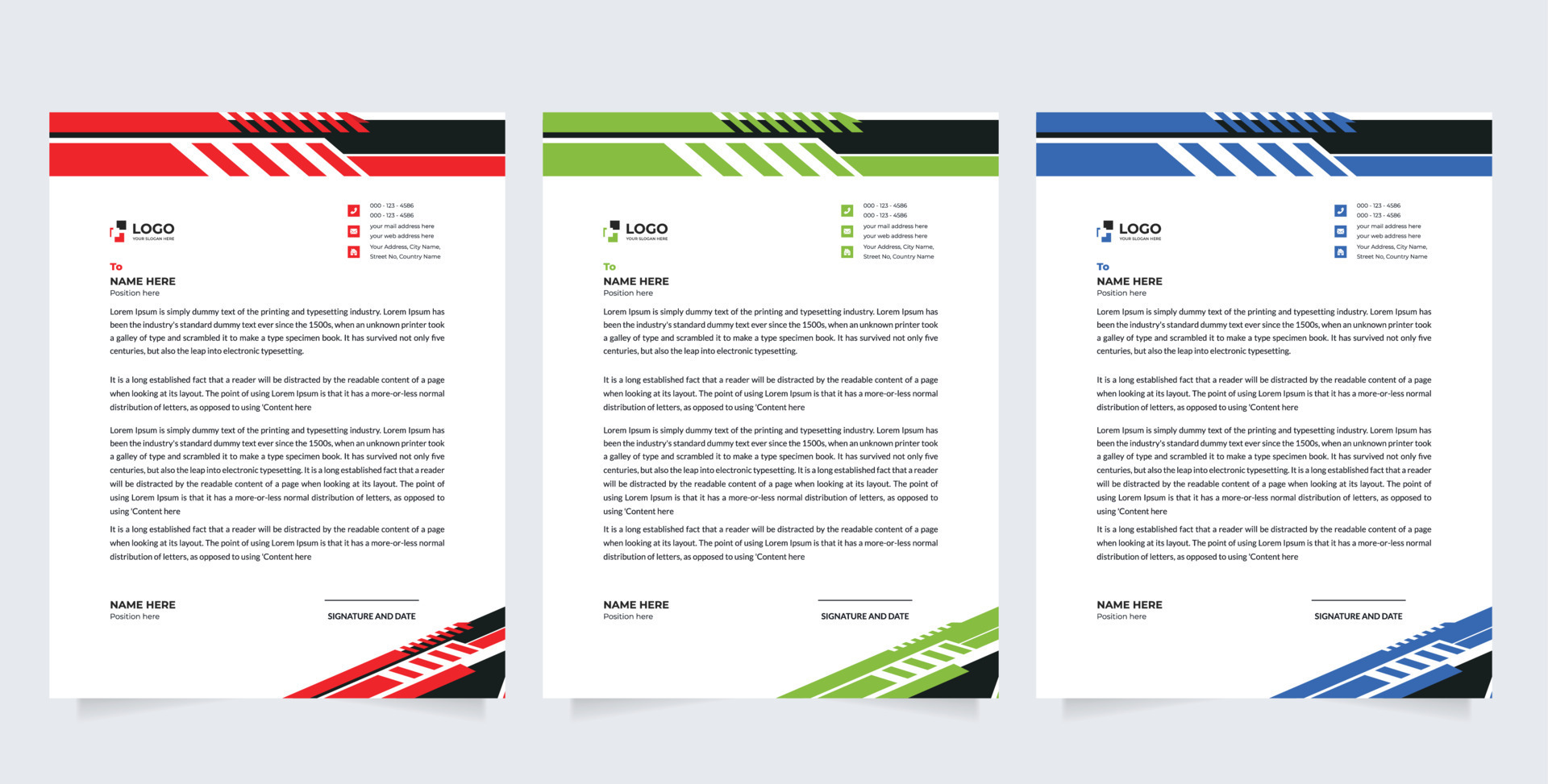 corporate modern letterhead design template creative modern letterhead
