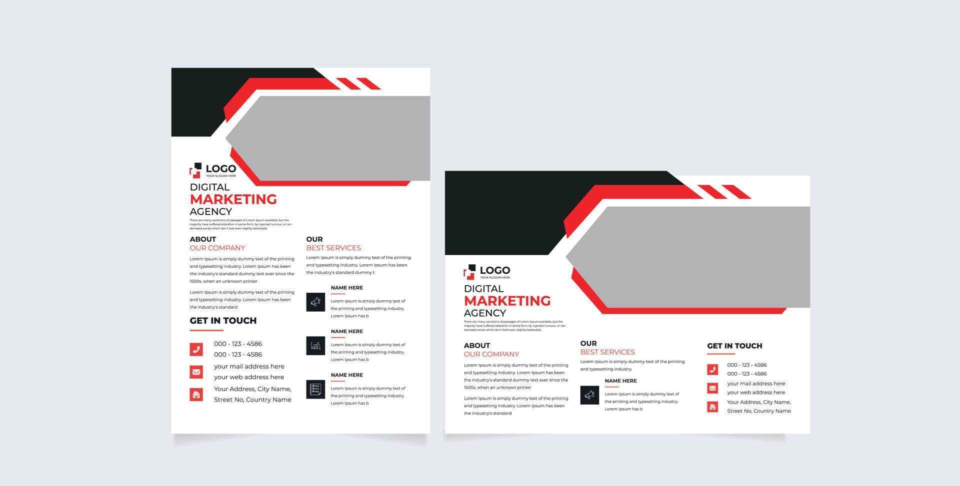 Corporate Business Flyer Poster Brochure Cover Design Layout Background A4 Size Editable Vector Template