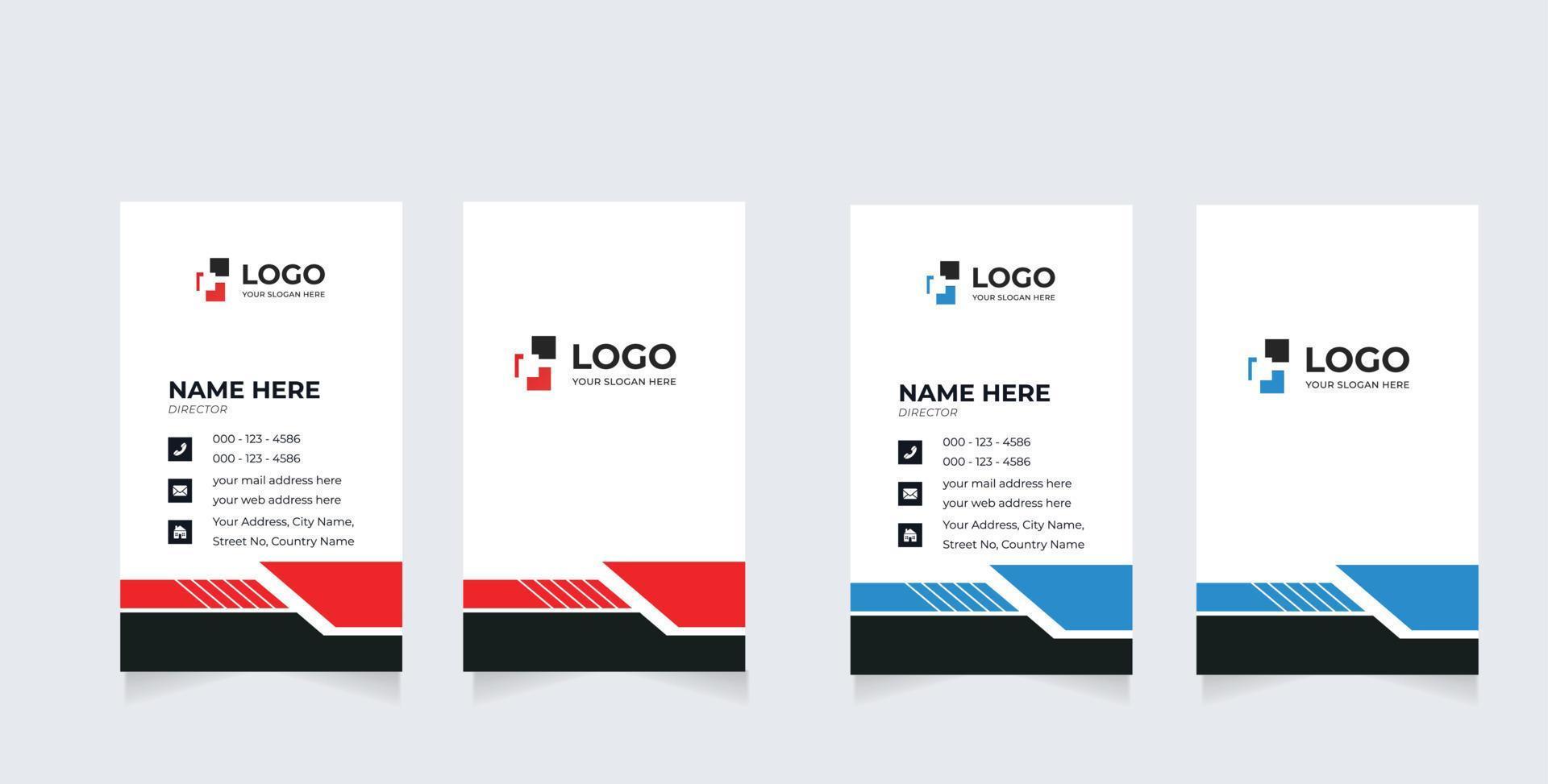 Creative And Modern Professional Business Card Template. Stationery Design, Flat Design, Print Template vector