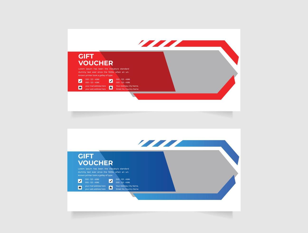 Gift Voucher Template Vector Illustration for Your Business