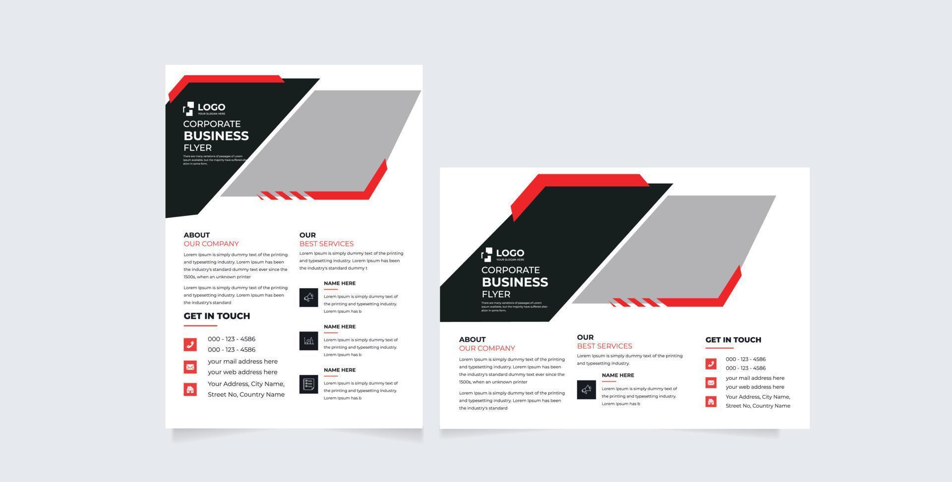 Corporate Business Flyer Poster Brochure Cover Design Layout Background A4 Size Editable Vector Template