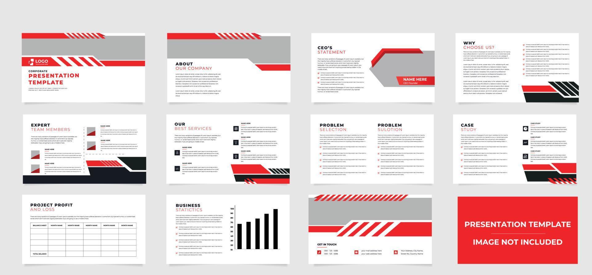 Creative business presentation slides template design. Use for modern presentation background, brochure design, website slider, landing page, annual report, company profile vector