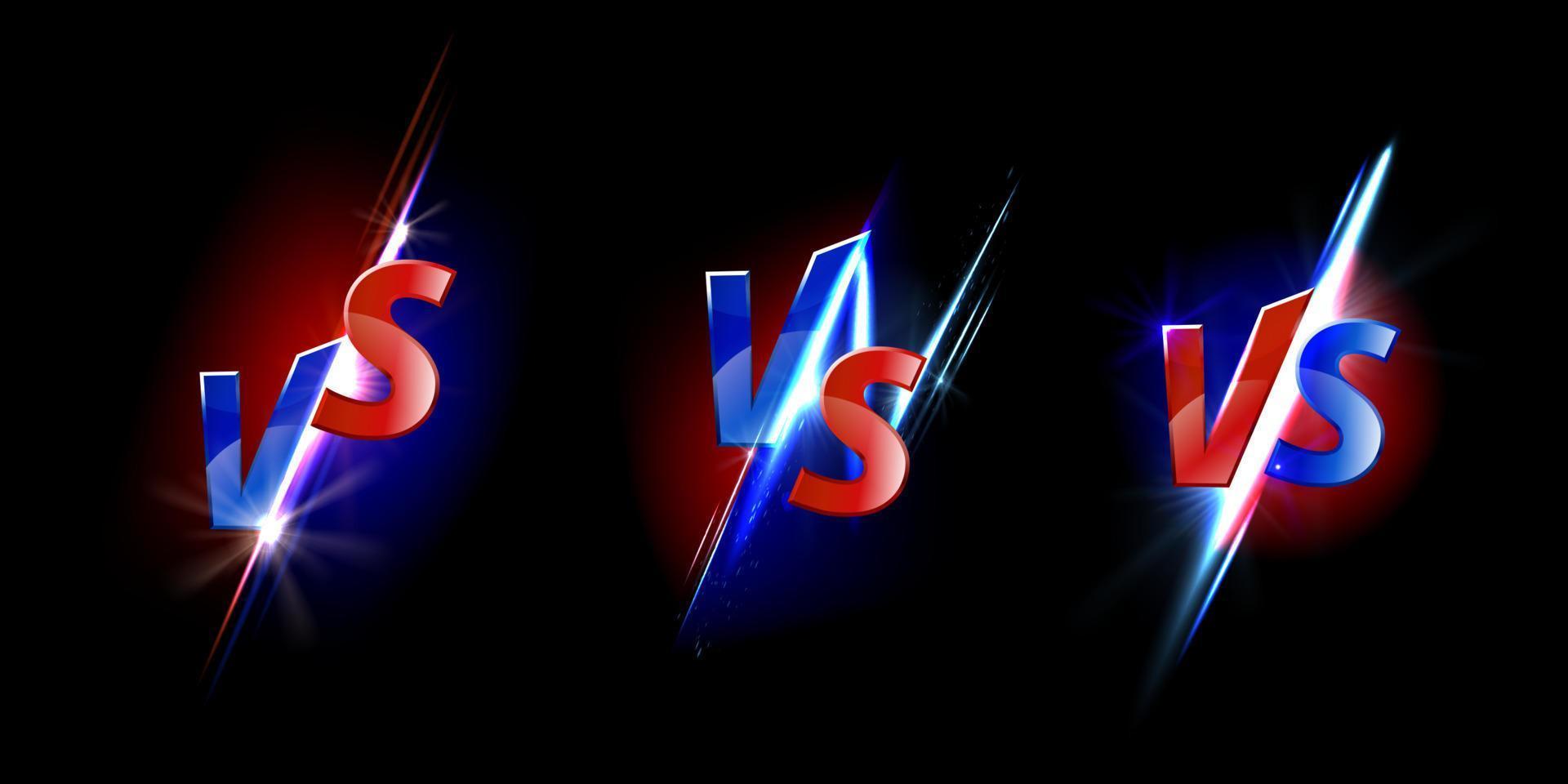 Versus screen design for game and sport battles vector