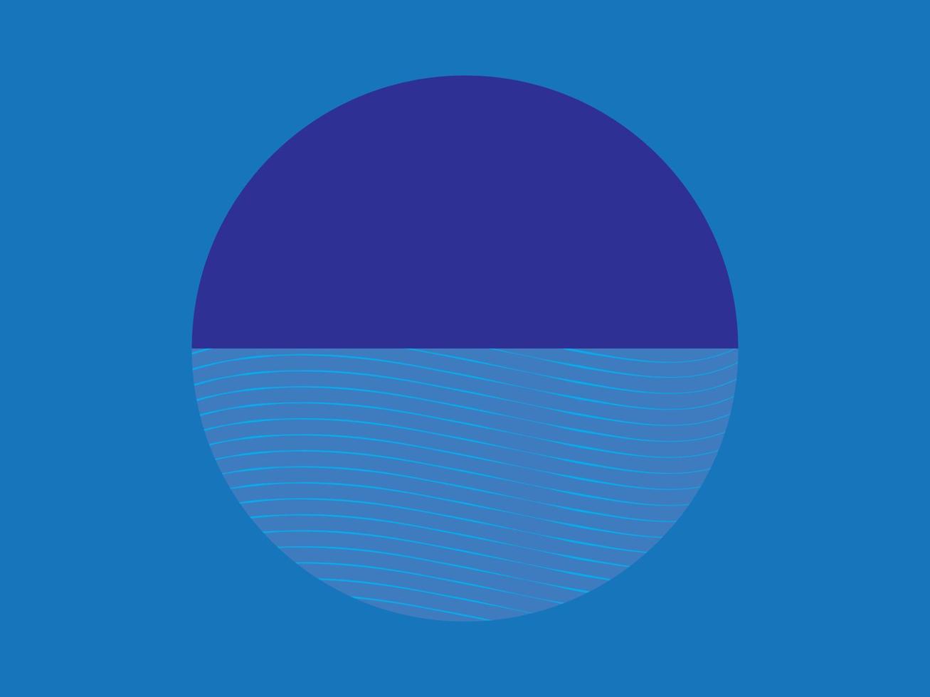 Abstract circle and line with blue color background illustration for print, wallpaper, decoration, and many more. vector
