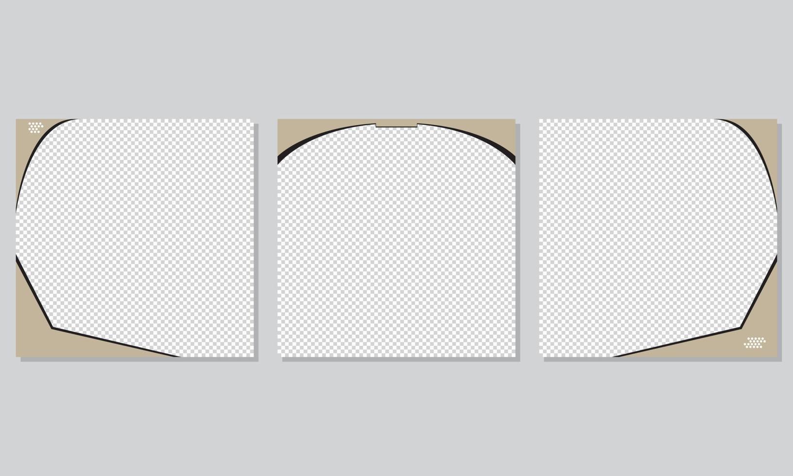 calm cream color social media set template for ads, publishing, product, social media post, and many more vector