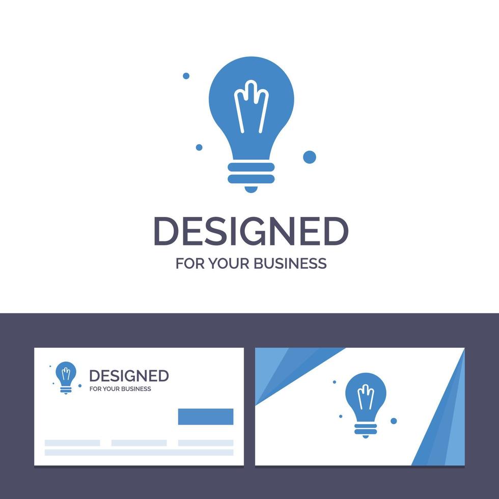 Creative Business Card and Logo template Bulb Idea Science Vector Illustration