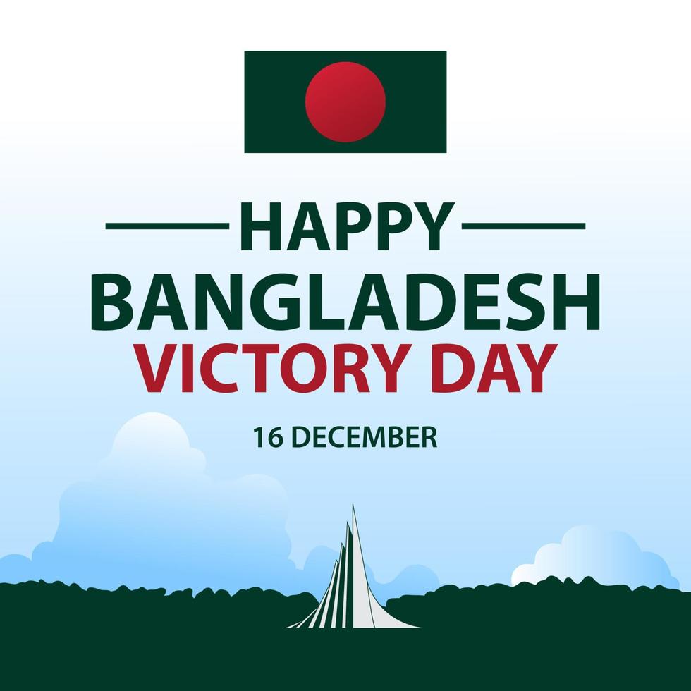 feliz día de la victoria de bangladesh. las fiestas nacionales se celebran en bangladesh. dia de Victoria. vector