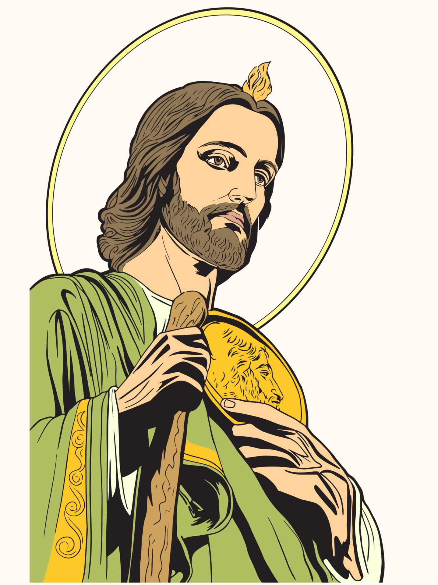 san judas tadeo apostol de jesus ilustracion catolica 14763972 Vector en  Vecteezy