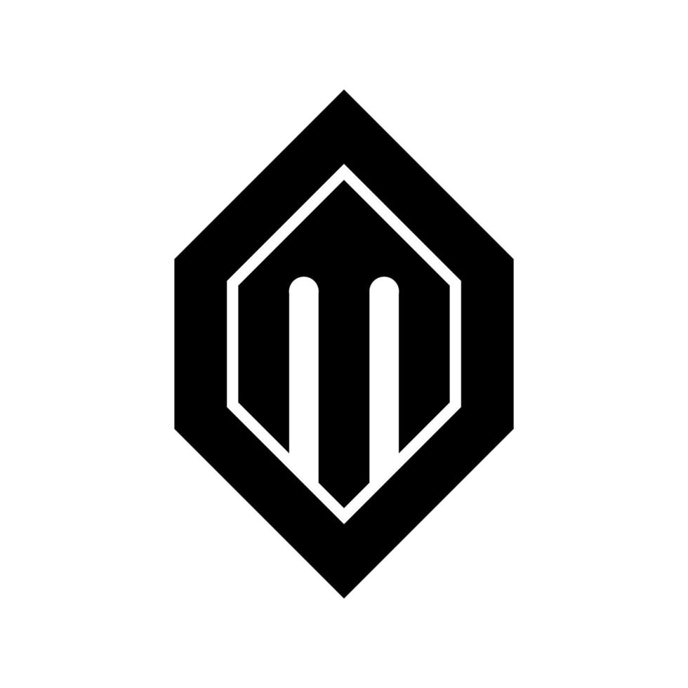 letter o m logo design template vector
