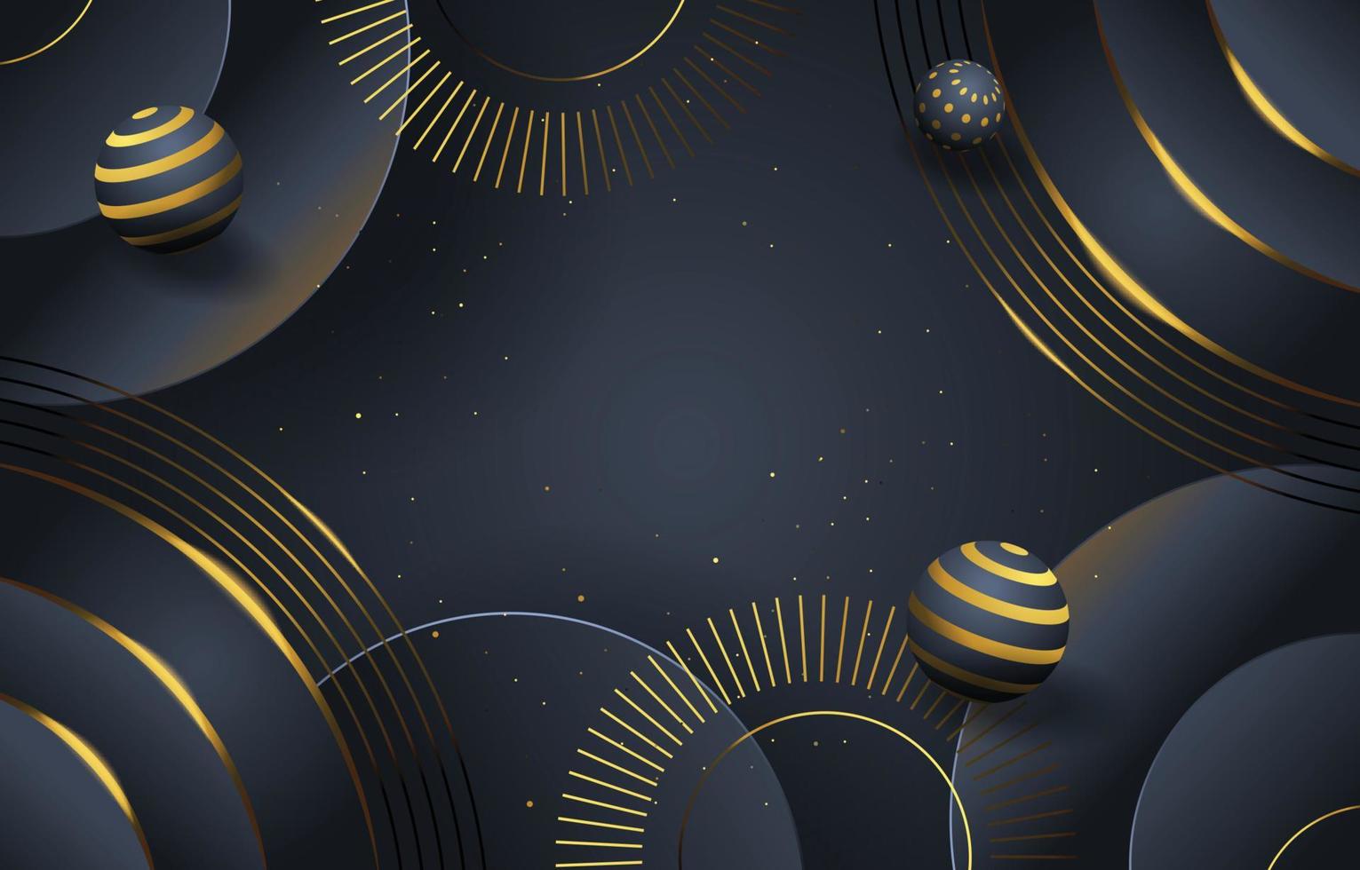 Elegant Abstract Geometric Gold Concept vector