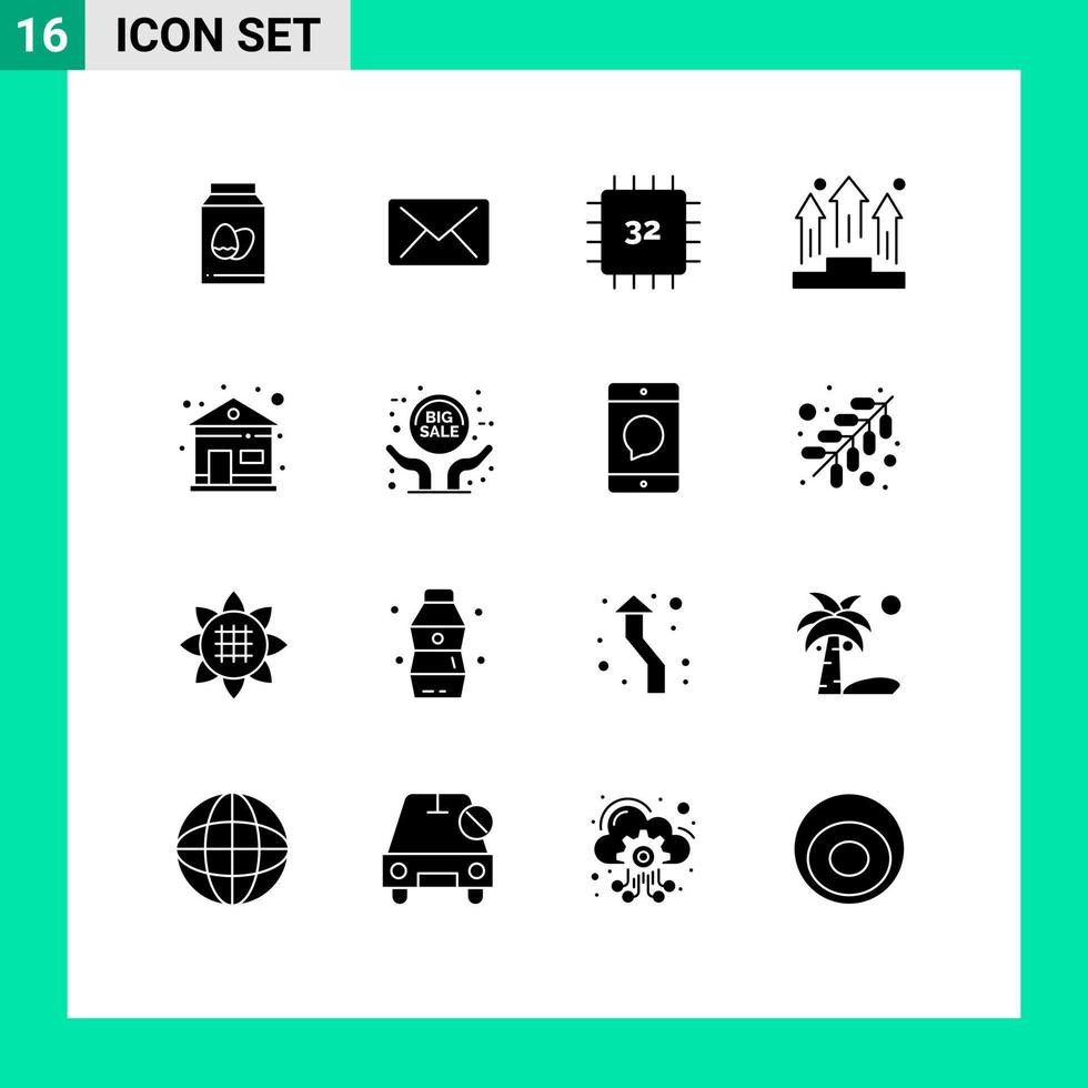 paquete de iconos de vector de stock de 16 signos y símbolos de línea para construir personas computadoras gerente negocio elementos de diseño de vector editables