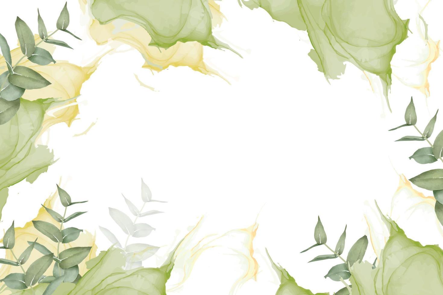 Hand Painted Watercolor Eucalyptus Background vector