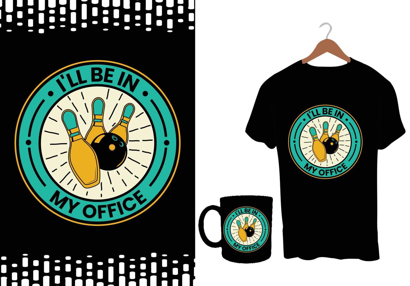 Bowling T Shirt Design vector