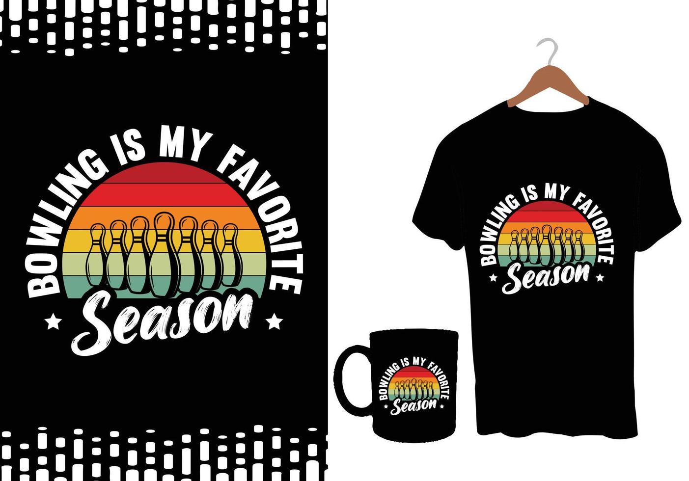 Bowling T Shirt Design vector