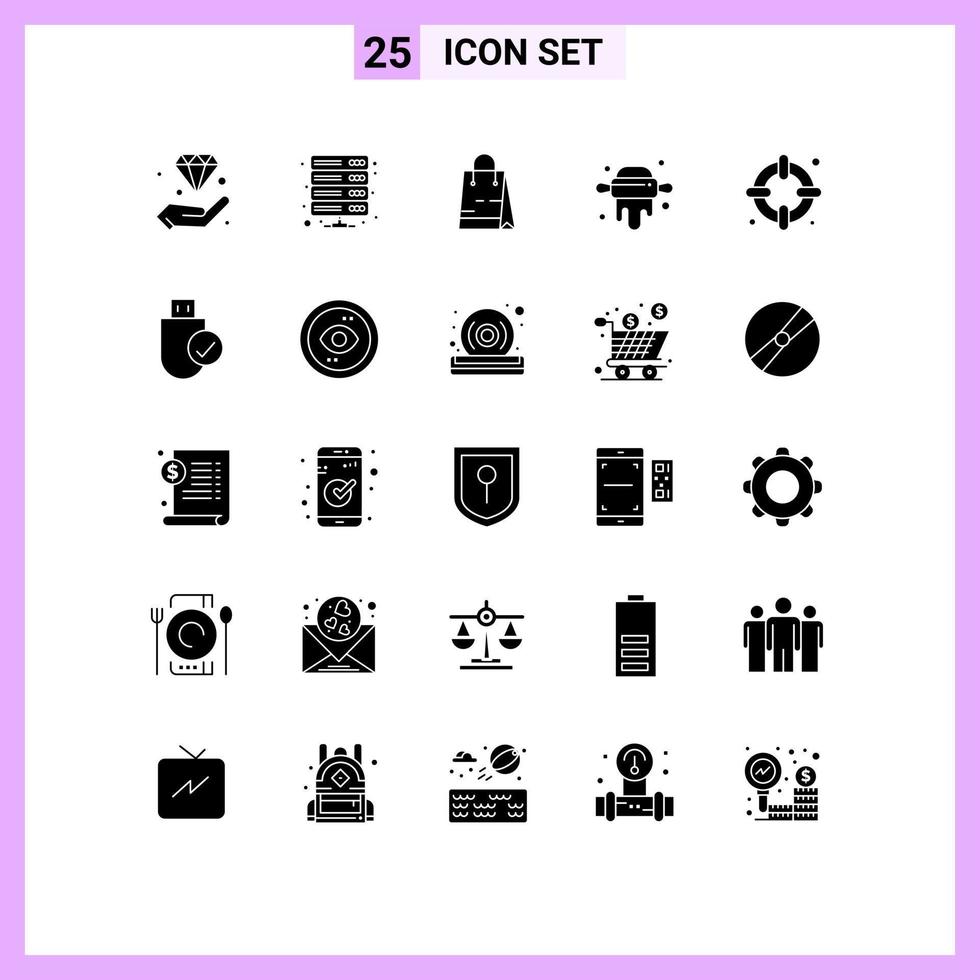 25 Creative Icons Modern Signs and Symbols of insurance pin storage kitchen market Editable Vector Design Elements