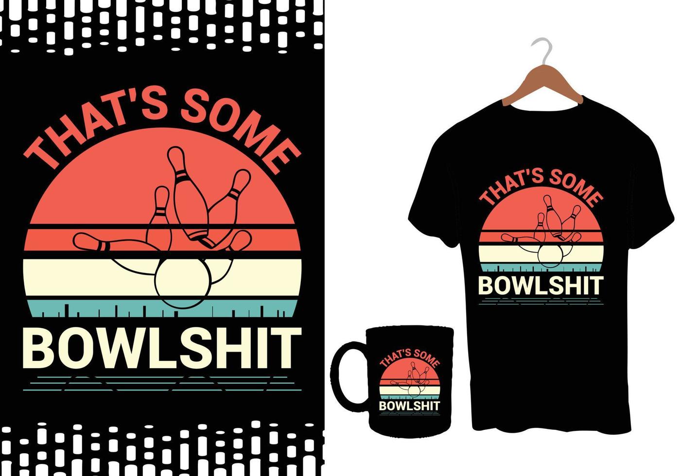 Bowling T Shirt Design vector
