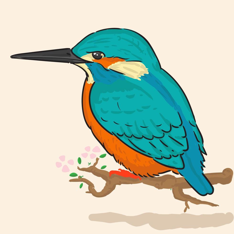 arte e ilustración de hermoso pájaro vector