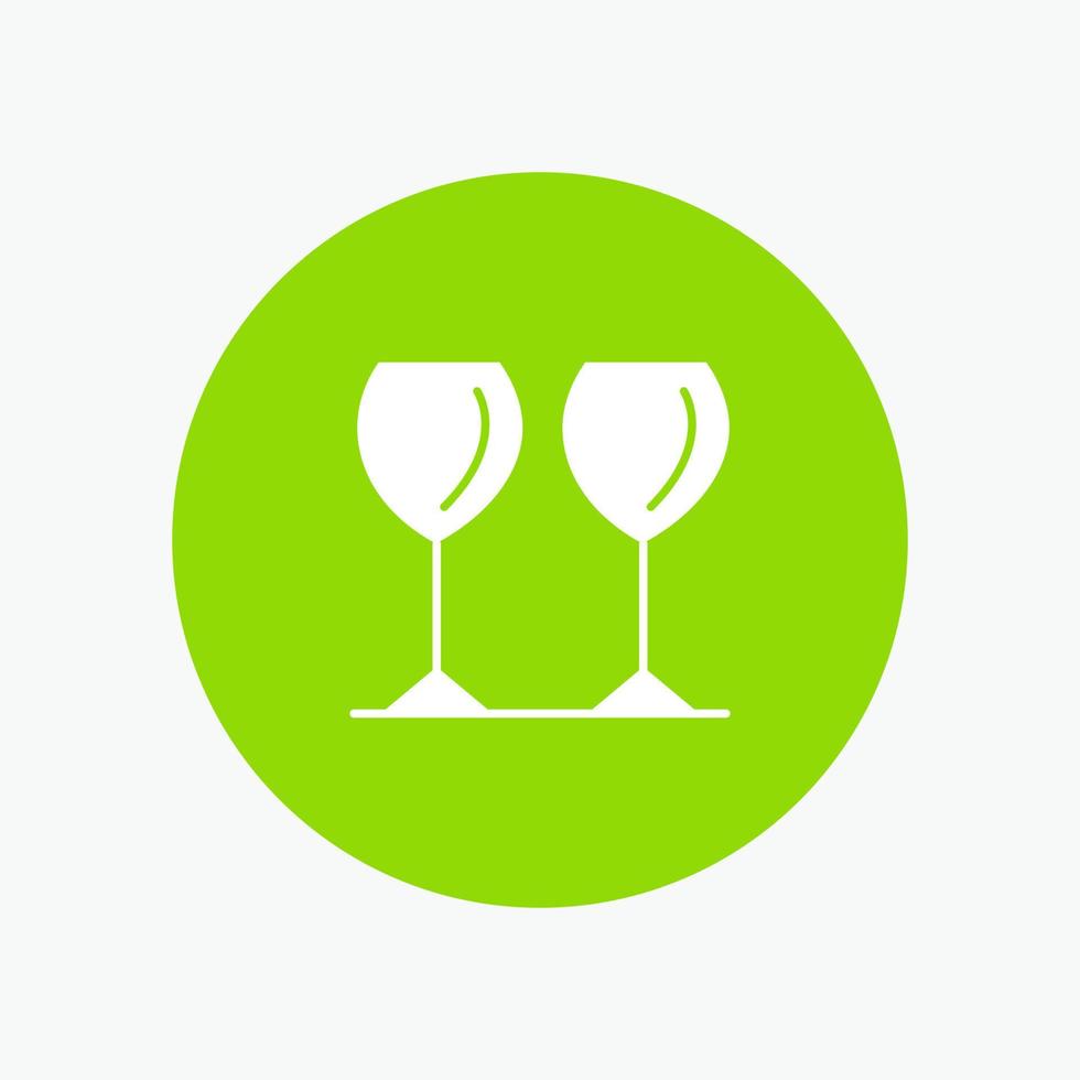 vidrio gafas bebida hotel blanco glifo icono vector