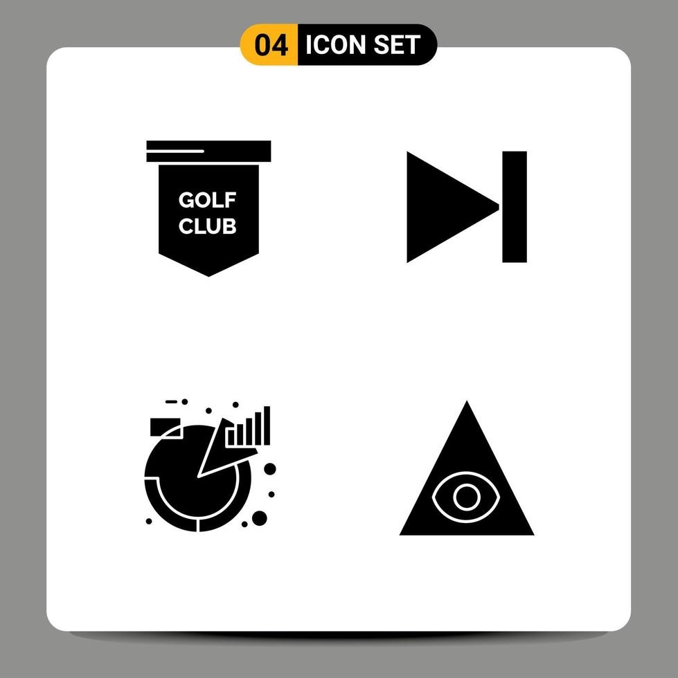 Pack of creative Solid Glyphs of game chart sport forward descriptions Editable Vector Design Elements