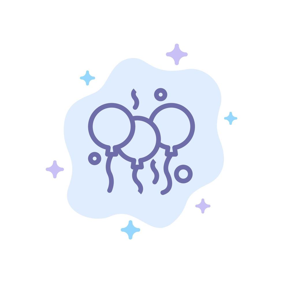 Indian Day Balloon India Blue Icon on Abstract Cloud Background vector